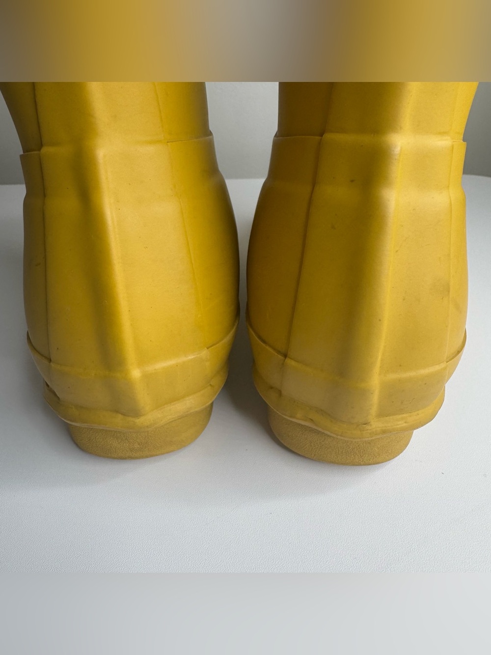 HUNTER Original Women's Short Matte Mustard Yellow Rain Boots Size 7 US - Picture 10 of 15